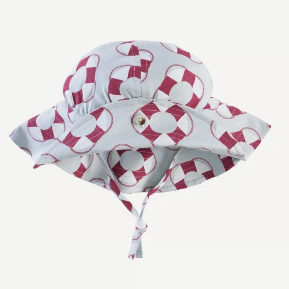 Kate Quinn new BUTTON SUN HAT | LIFESAVERS | BAMBOO sz xs 0-6months